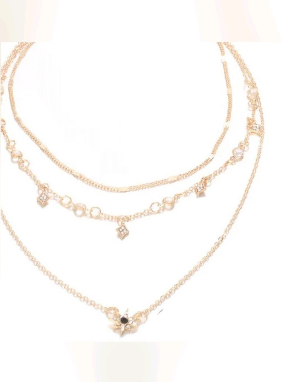 Layered Stars & Black Sun Necklace - Picture 10 of 14